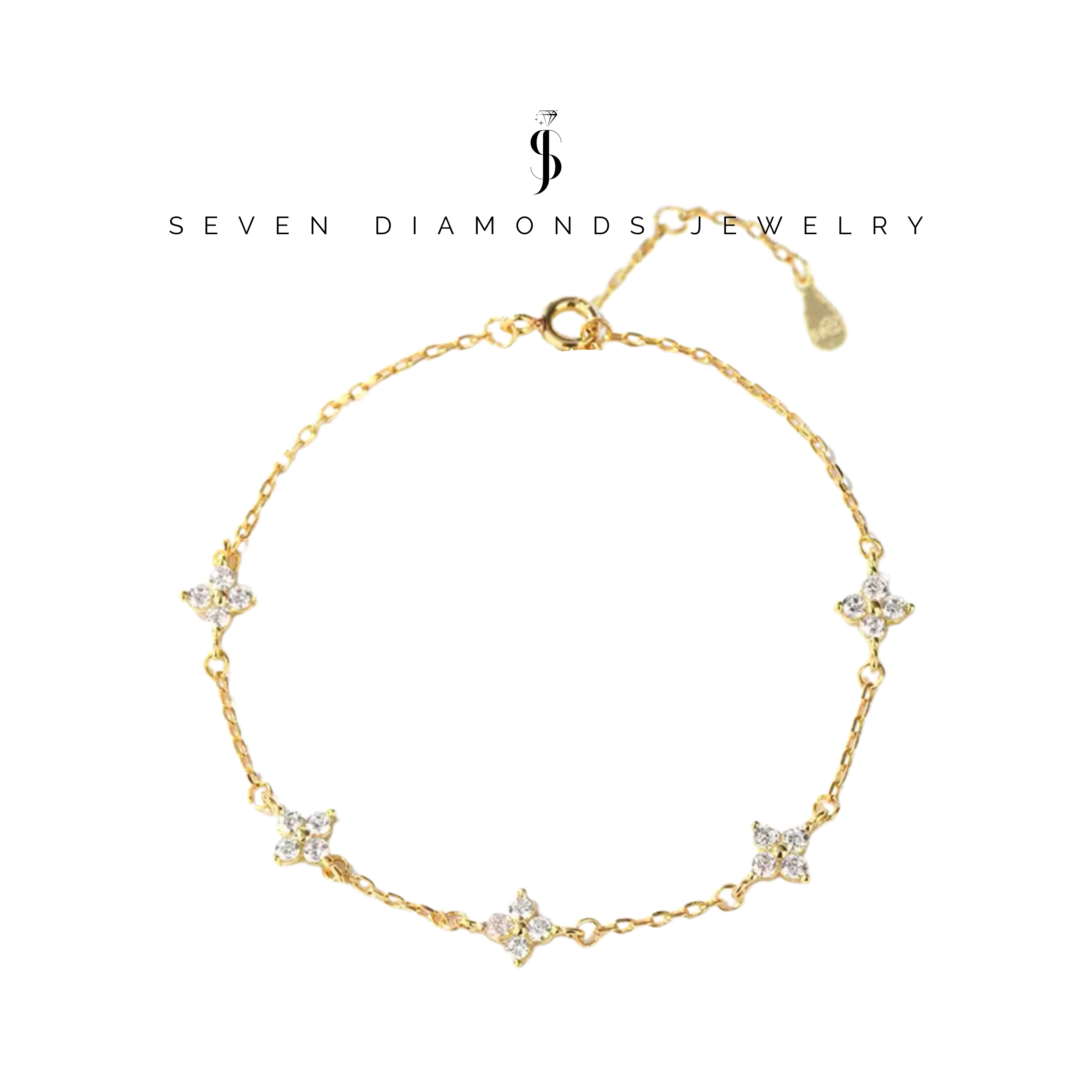 „Diamant Kleeblatt“ Armband